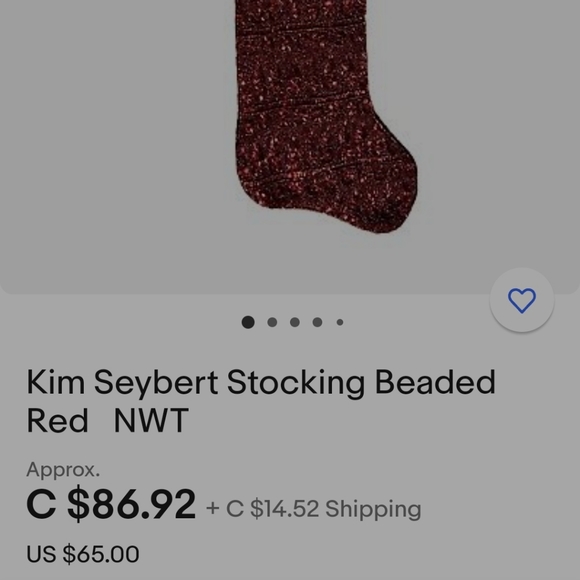 - Beautiful new Kim Seybert  beaded stocking and Life at home felt like … - Picture 5 of 5